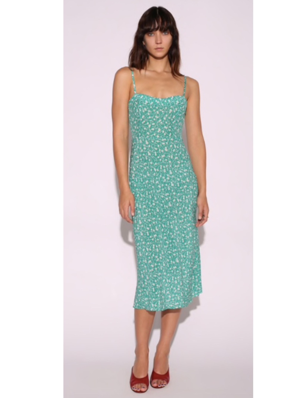 Realisation Par Amelia Midi Slip Dress in Poison Ivy print